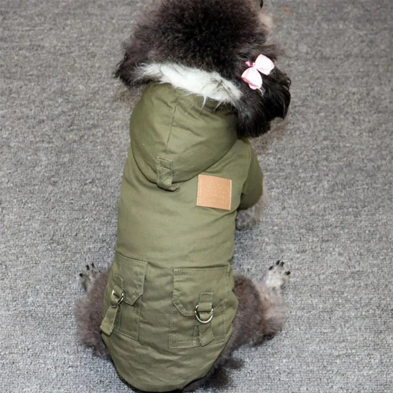 Winter Warm Dogs Clothes Puppy Jacket Coat For Small Medium Dog Chihuahua Hooded Clothes Yorkies Hoodie Pet Cats Clothing XS-2XL