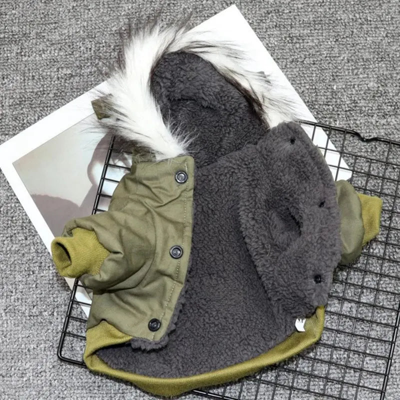 Winter Warm Dogs Clothes Puppy Jacket Coat For Small Medium Dog Chihuahua Hooded Clothes Yorkies Hoodie Pet Cats Clothing XS-2XL