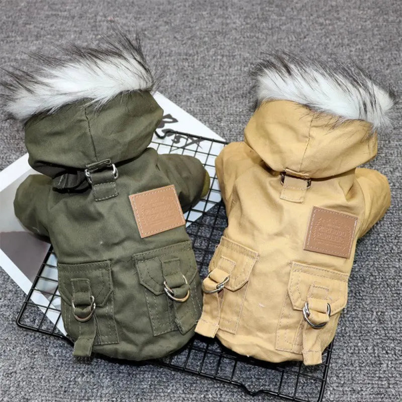 Winter Warm Dogs Clothes Puppy Jacket Coat For Small Medium Dog Chihuahua Hooded Clothes Yorkies Hoodie Pet Cats Clothing XS-2XL