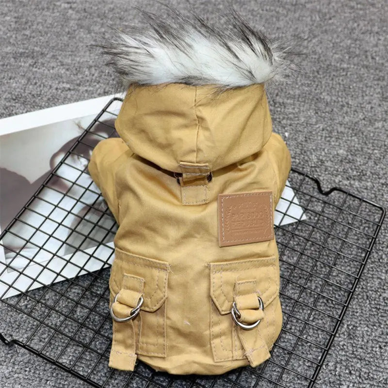 Winter Warm Dogs Clothes Puppy Jacket Coat For Small Medium Dog Chihuahua Hooded Clothes Yorkies Hoodie Pet Cats Clothing XS-2XL