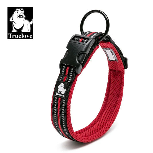 Dog or Cat Collar Nylon Adjustable Webbing Padded Soft Reflective