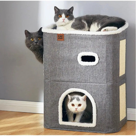 Cat House for Indoor Cats, Cute Modern Cat Condo