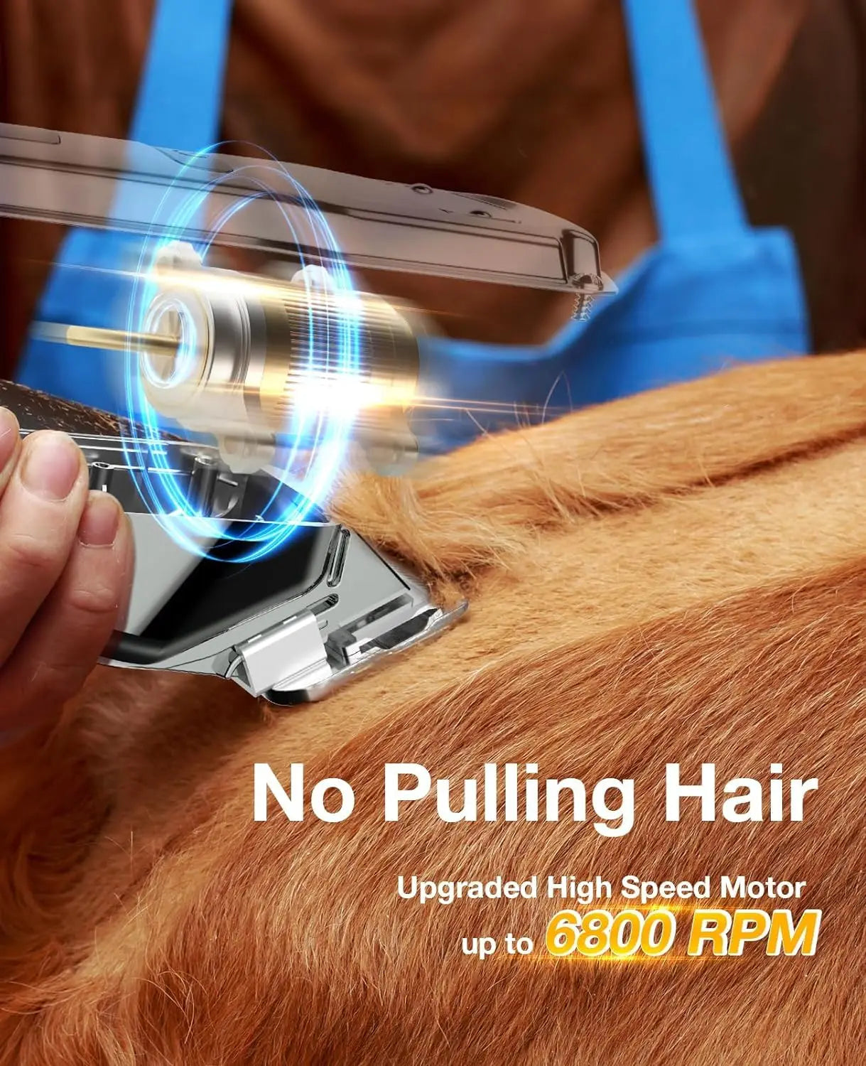 Dog Clippers for Grooming for Thick Heavy Coats/Low Noise Rechargeable Waterproof Cordless Pet Shaver