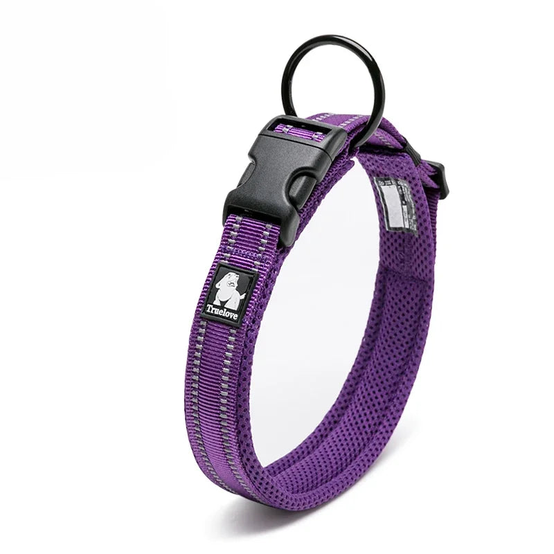 Winhyepet Dog Walking Collar Comfort Padded with Buckle Nylon Traveling Collar Tactical Dog Suplies 11 Colors Size XXS-XXXL