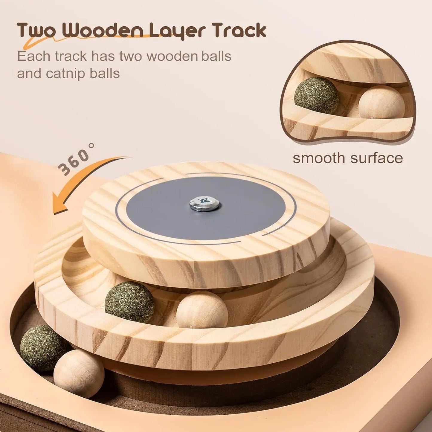 Cat Toy Roller 2-layer Turntable & Play Track