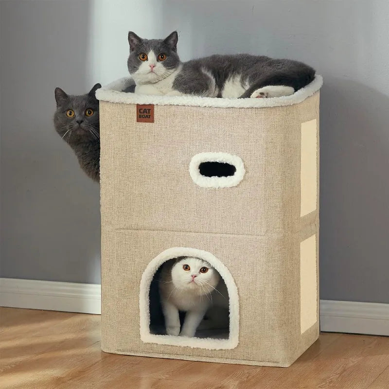 Cat House for Indoor Cats, Cute Modern Cat Condo