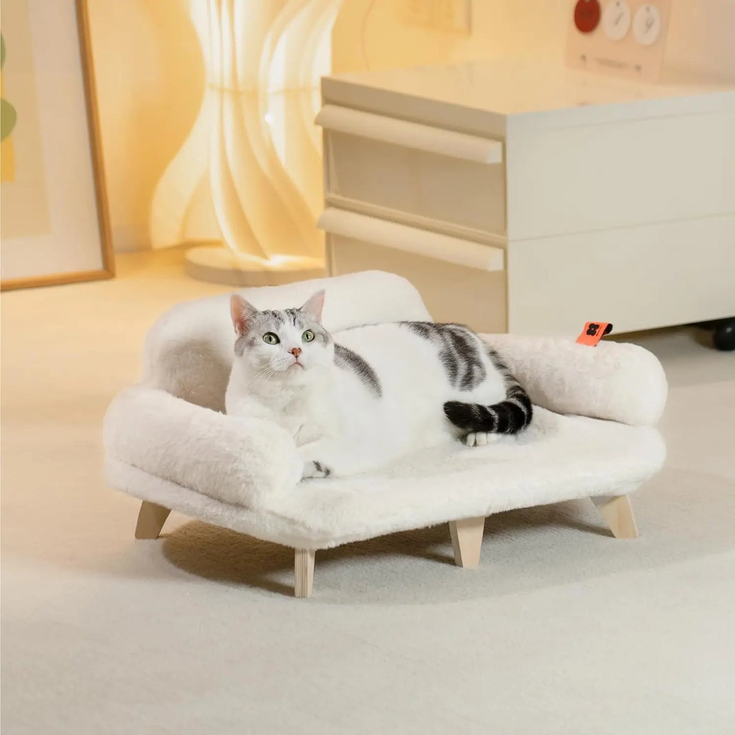 Cat Bed with Removable Washable Cover Cats & Small Medium Dogs