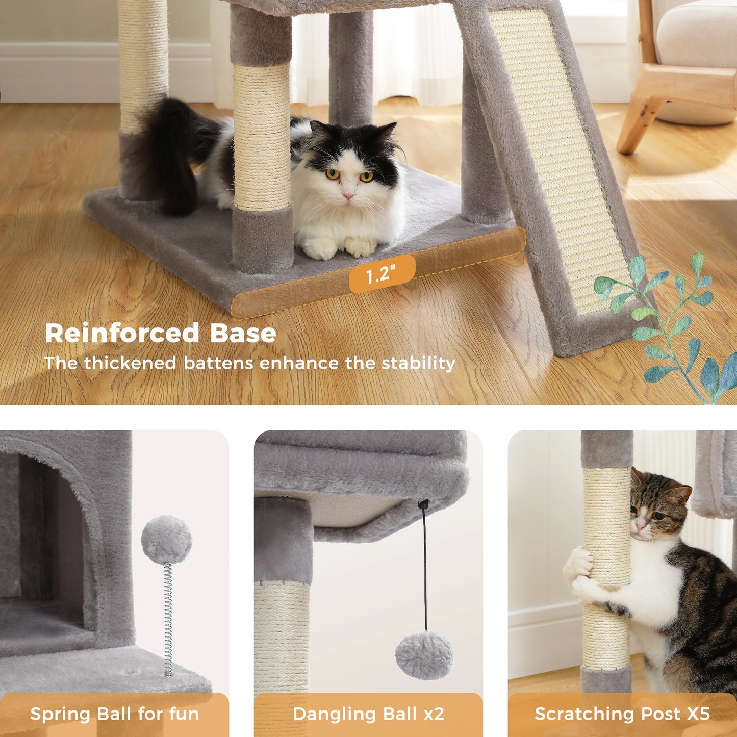 Cat Tree Tower with Scratching Posts