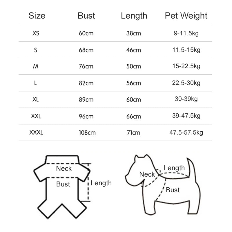 Winter Warm Dog Clothes Pet Dog Home Pajamas Flannel Dogs Sweatshirt for Medium Large Dogs Physiological Suit Labrador Costume