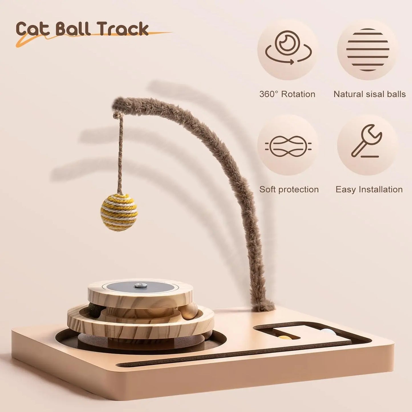 Cat Toy Roller 2-layer Turntable & Play Track