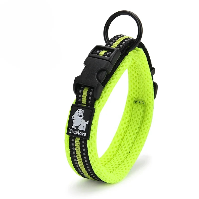 Winhyepet Dog Walking Collar Comfort Padded with Buckle Nylon Traveling Collar Tactical Dog Suplies 11 Colors Size XXS-XXXL