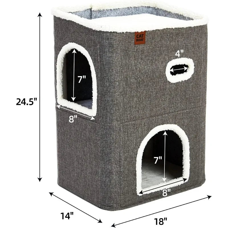 Cat House for Indoor Cats, Cute Modern Cat Condo