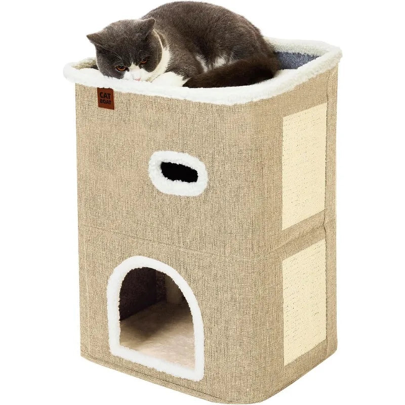 Cat House for Indoor Cats, Cute Modern Cat Condo