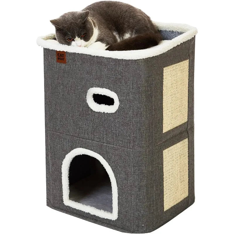 Cat House for Indoor Cats, Cute Modern Cat Condo