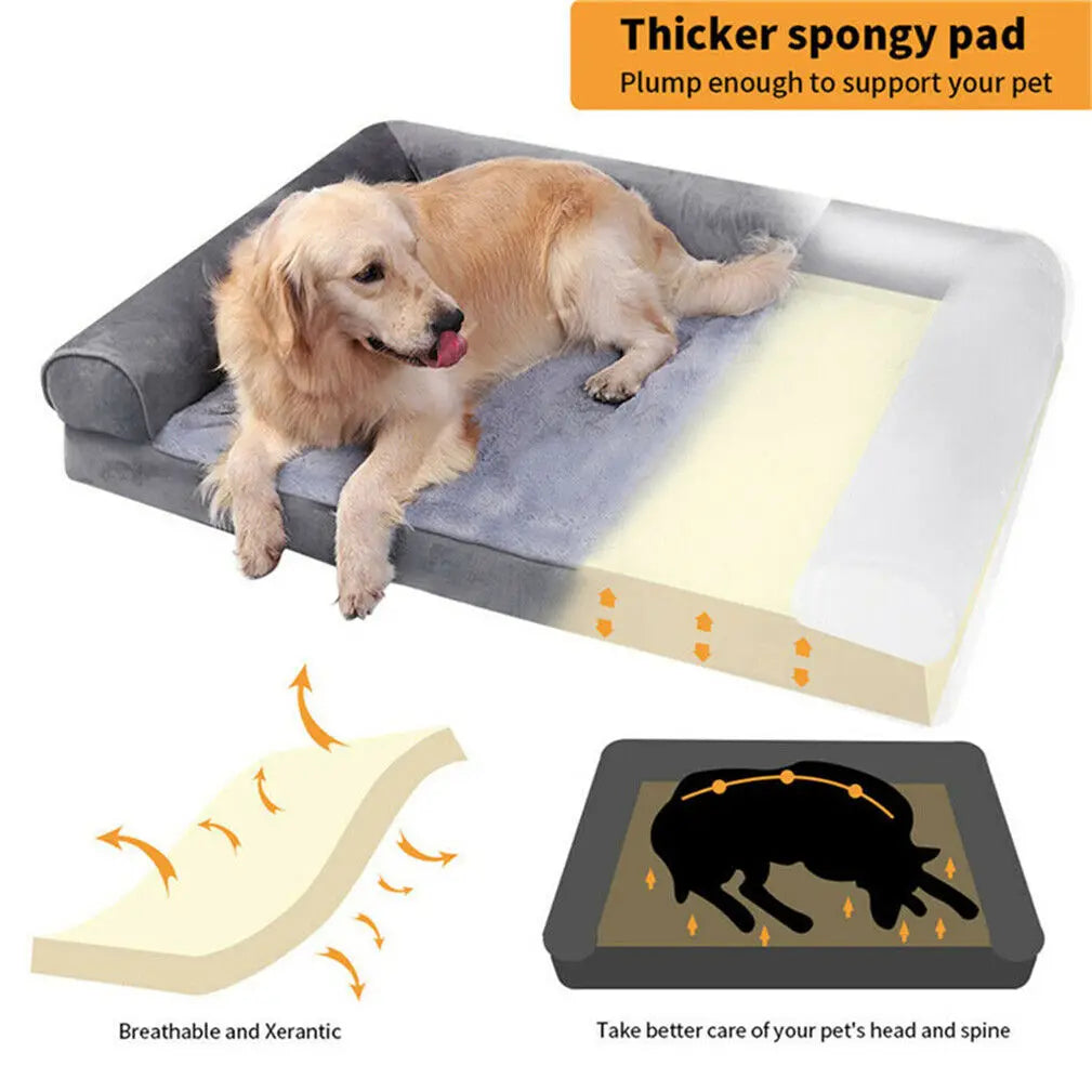 Dog Bed  Large Orthopedic Mattress Removable Washable Cover